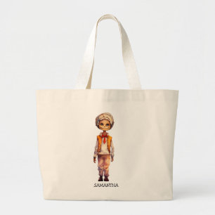 Adorable Kid Zombie - Cute Halloween Large Tote Bag