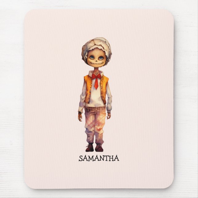 Adorable Kid Zombie - Cute Halloween Mouse Mat (Front)