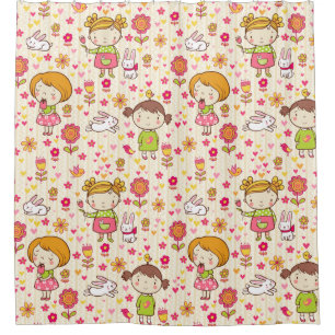 Adorable Kids Pattern Shower Curtain
