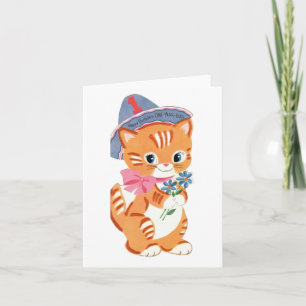 Adorable Kitten 1st Birthday Card