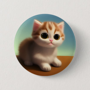 Adorable Kitten 6 Cm Round Badge