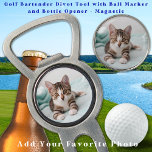 Adorable Kitten Cat Lover Custom Photo Golf Divot Tool<br><div class="desc">Surprise your favourite golfer , cat lover, and golf lover with these super cute photo custom golf balls and matching golf accessories. Customise these golf ball markers with your favourite photo, perfect for the golf dad or cat dad or cat mum for fathers day, mothers day, christmas and birthdays! Introducing...</div>