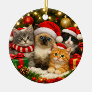 Adorable Kitten Christmas Ornament