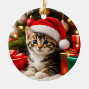 Adorable Kitten Christmas Ornament