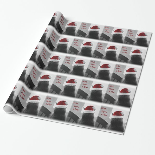 Adorable Kitten Holiday Gift Wrap (Unrolled)