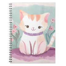 Adorable kitten in the flowers