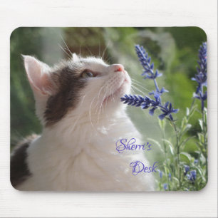 Adorable Kitten In the Garden *personalise* Mouse Mat