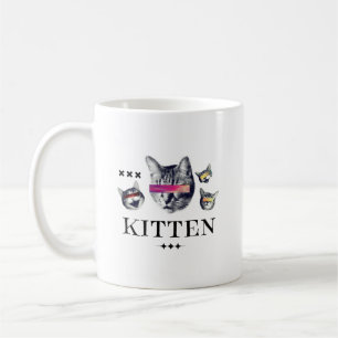 Adorable Kitten Vibes   Cute Cat Lover Design Coffee Mug