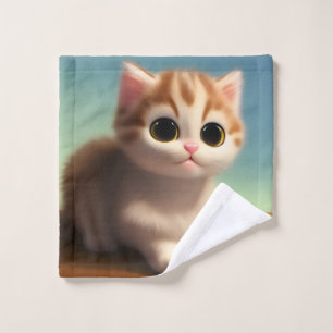 Adorable Kitten Wash Cloth