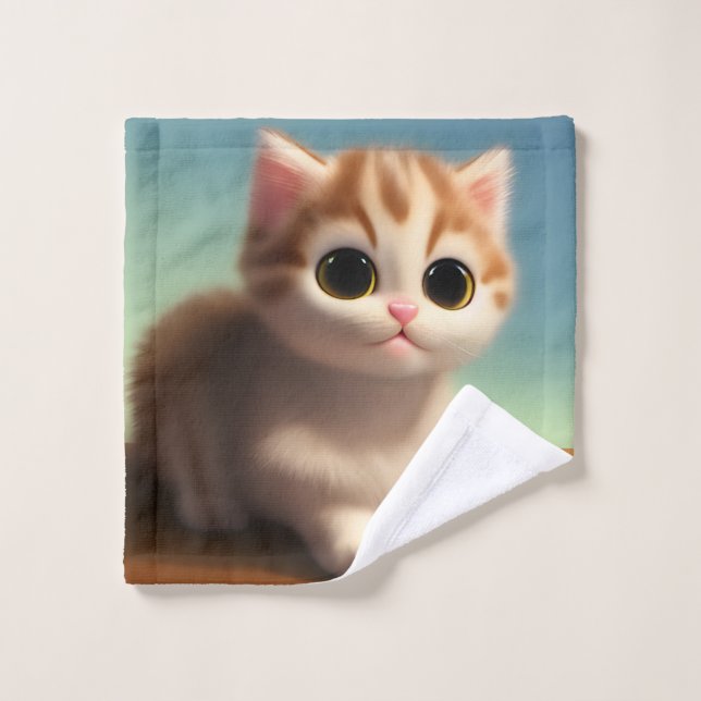 Adorable Kitten Wash Cloth (Wash Cloth)