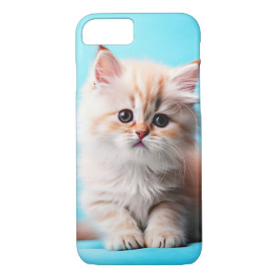 Adorable Kitten with Blue Background iPhone 8/7 Case