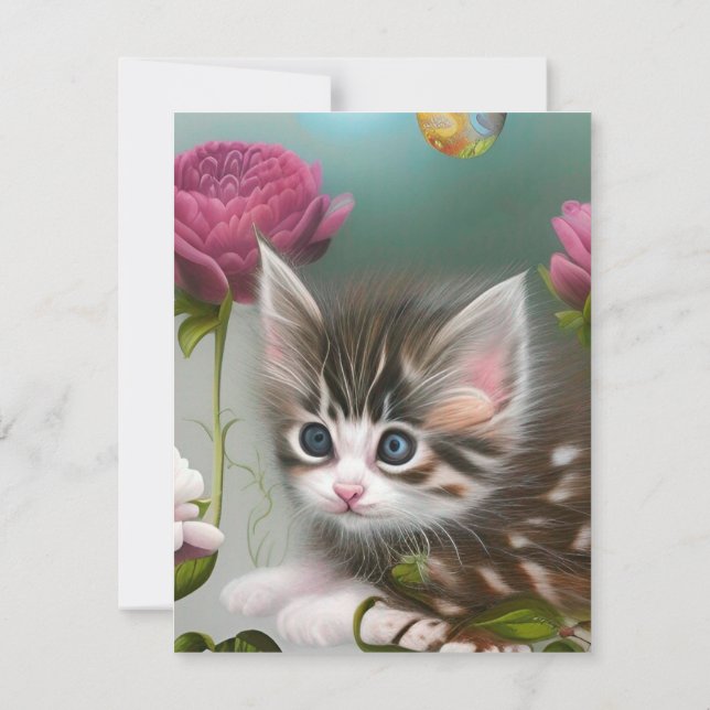 Adorable Kittens 4 Card (Back)