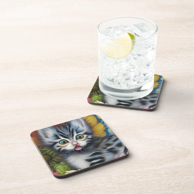 Adorable Kittens 5 Coaster (Right Side)