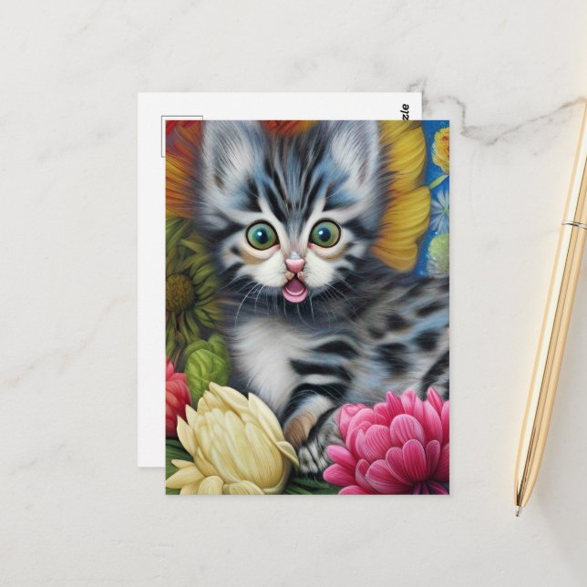 Adorable Kittens 5 Postcard (Front/Back In Situ)