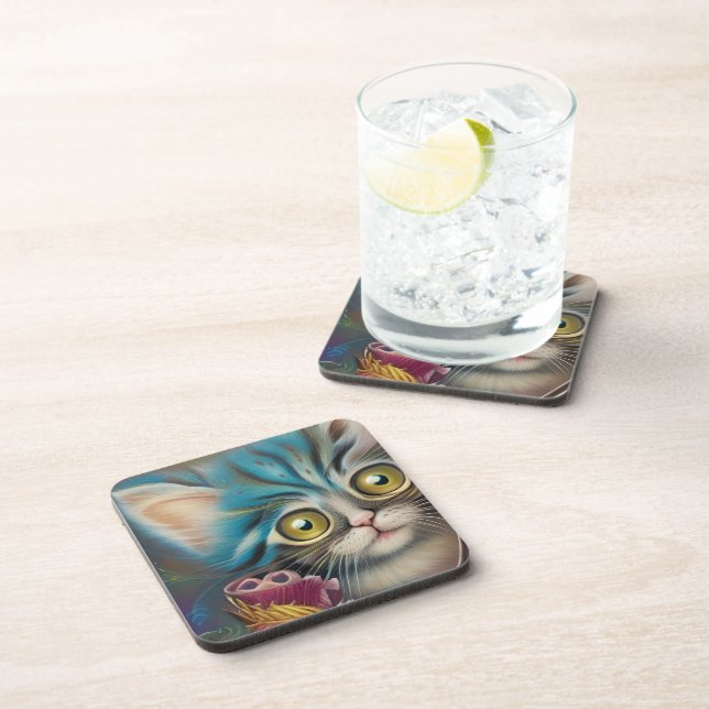 Adorable Kittens 6 Coaster (Right Side)