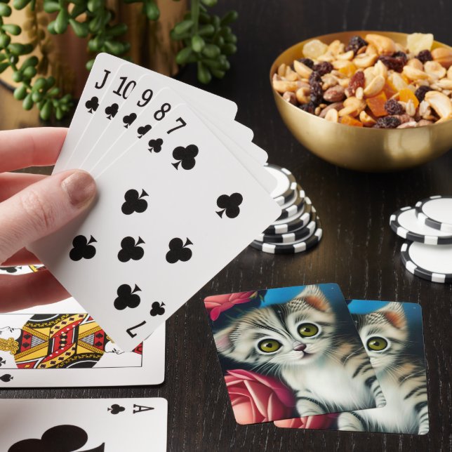 Adorable Kittens 7 Playing Cards (In Situ)