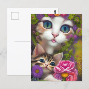 Adorable Kittens 8 Postcard