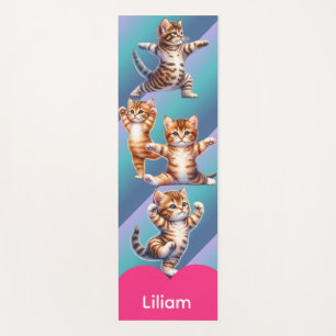 Adorable Kittens Moves Yoga Mat