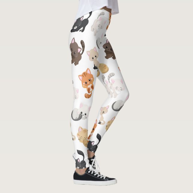 Adorable Kitty Cats Print Leggings (Right)