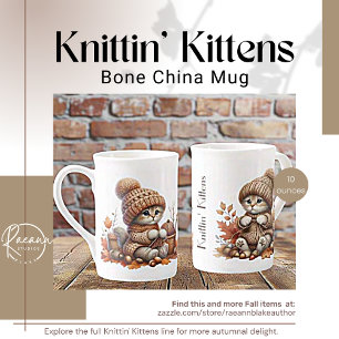 Adorable Knittin' Kittens Bone China Mug