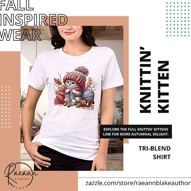 Adorable Knittin' Kittens  Tri-Blend Shirt (Creator Uploaded)