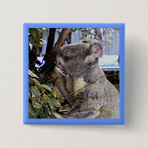 Adorable Koala 15 Cm Square Badge