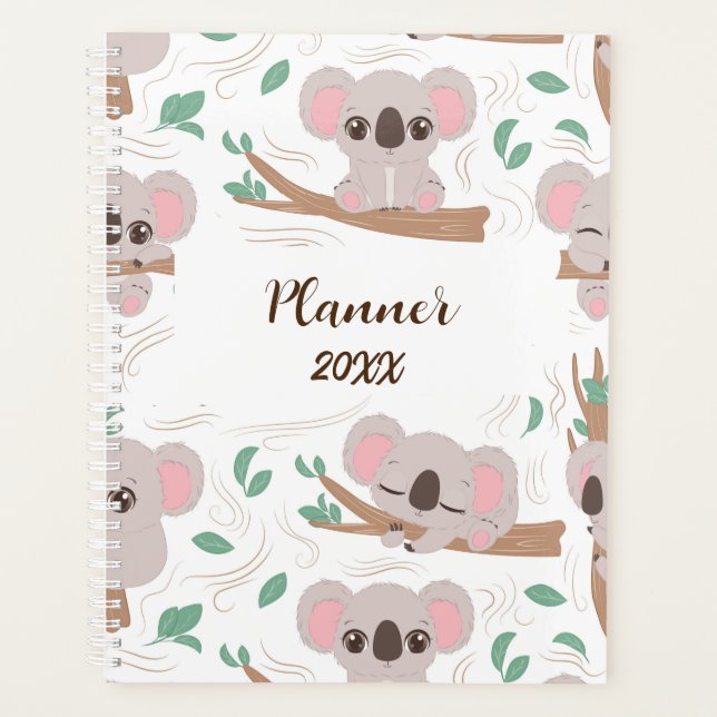 Adorable Koala Bear Australian Animal Planner  (Front)