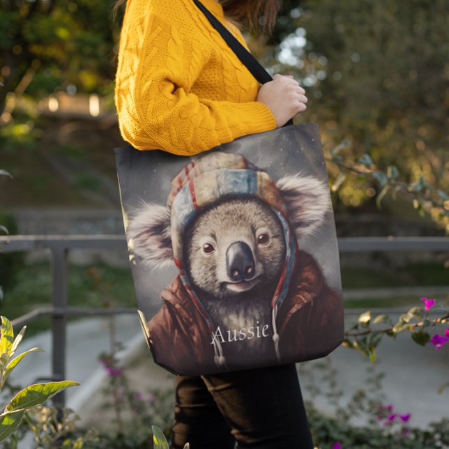 Adorable koala wearing cute hat, customisable  crossbody bag (Creator Uploaded)
