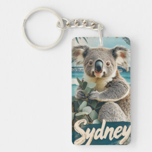 Adorable Koala with Sydney Harbour Bridge Key Ring