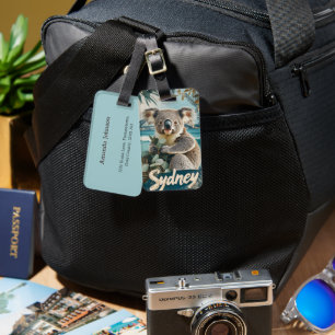 Adorable Koala with Sydney Harbour Bridge Luggage Tag