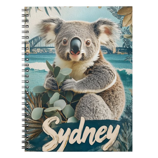 Adorable Koala with Sydney Harbour Bridge Notebook (Front)