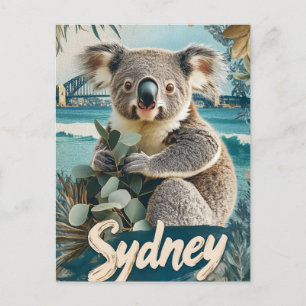 Adorable Koala with Sydney Harbour Bridge Postcard