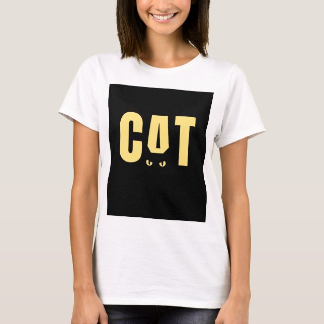 "Adorable Lady Cat T-shirt: Charming Feline Design T-Shirt (Front)