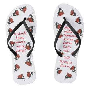 Adorable Ladybug Christian Flip Flops