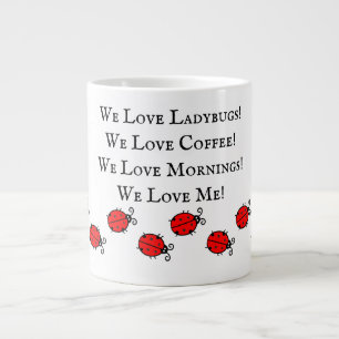 Adorable Ladybug Jumbo Coffee Cup! Large Coffee Mug