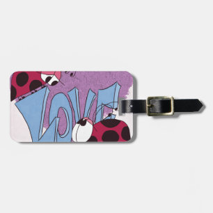 Adorable Ladybug Love Cartoon Luggage Tag