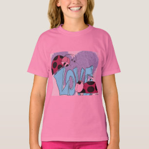 Adorable Ladybug Love Cartoon T-Shirt