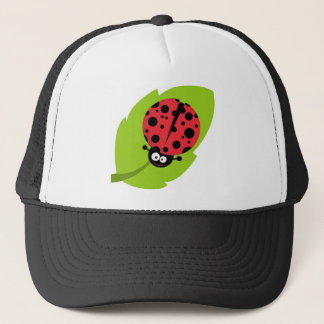 Adorable Ladybug on a Leaf Trucker Hat