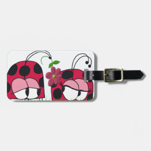 Adorable Ladybug Wooing His New Love Cartoon Luggage Tag