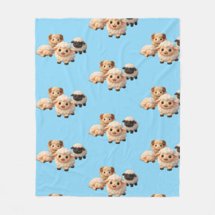 Adorable Lambs Fleece Blanket