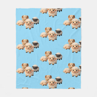 Adorable Lambs  Fleece Blanket