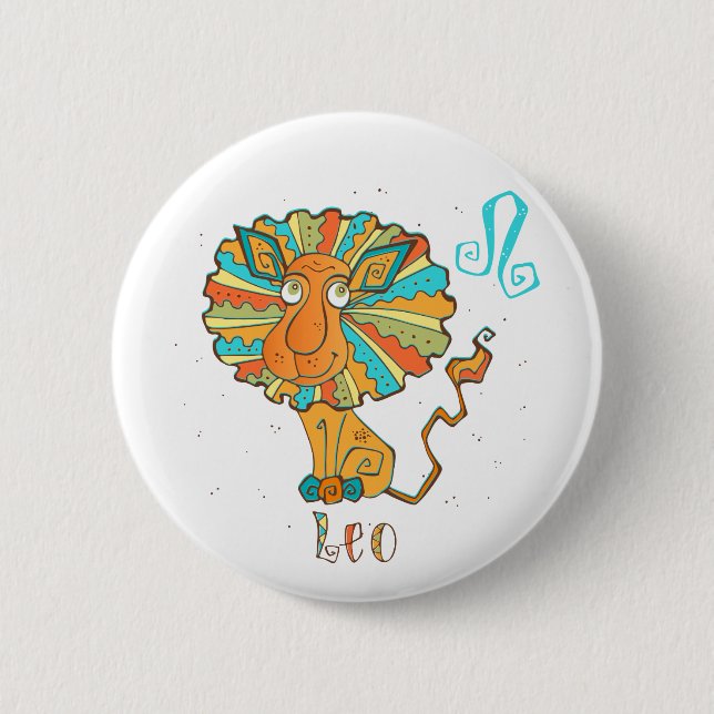 Adorable Leo Lion 6 Cm Round Badge (Front)
