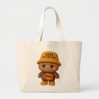 Adorable "Less But Better" Bear Eco-Friendly Tote