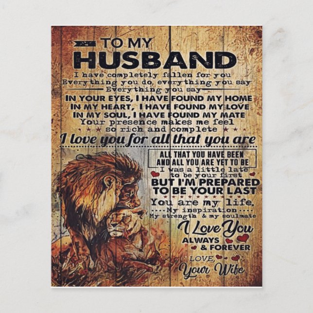 Adorable Letter To Husband | Lovely Gift To My Man Flyer (Front)