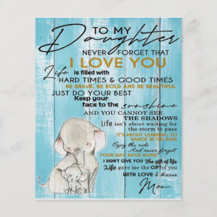 Adorable Letter To My Daughter, Lovely Gift Flyer