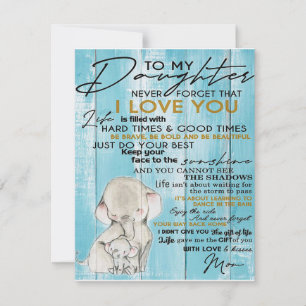 Adorable Letter To My Daughter, Lovely Gift Invitation