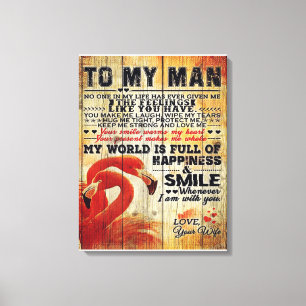 Adorable Letter To My Husband   Lovely Gift Canvas Print