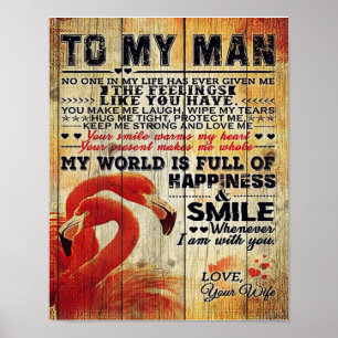 Adorable Letter To My Husband Lovely Gift Poster