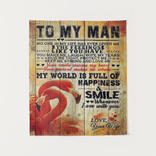 Adorable Letter To My Husband Lovely Gift Tapestry