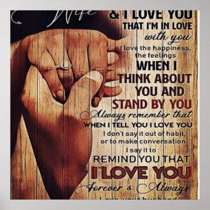 Adorable Letter To Wife, Lovely Gift, Poster